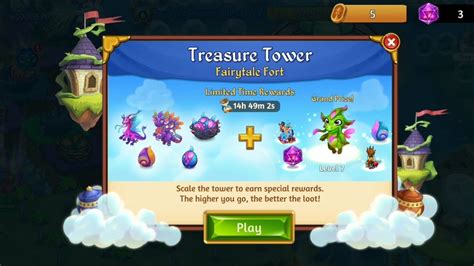 Merge dragons treasure tower - The treasure tower has been very glitchy. I made it to the top the week they had the yellow level 7 candy dragons as the grand prize - I got duplicates of all the rewards. Double candy dragons, double choco dragon eggs and double super eggs. 2. very_late_bloomer • 8 mo. ago. 